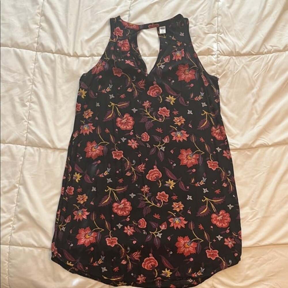 Old Navy Black Floral Dress Excellent Condition
